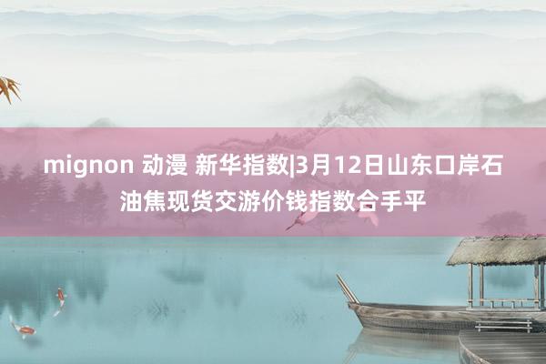 mignon 动漫 新华指数|3月12日山东口岸石油焦现货交游价钱指数合手平