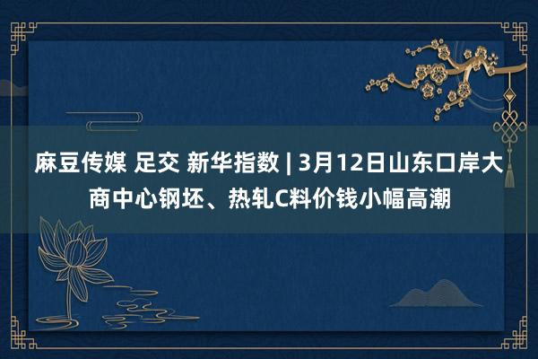 麻豆传媒 足交 新华指数 | 3月12日山东口岸大商中心钢坯、热轧C料价钱小幅高潮