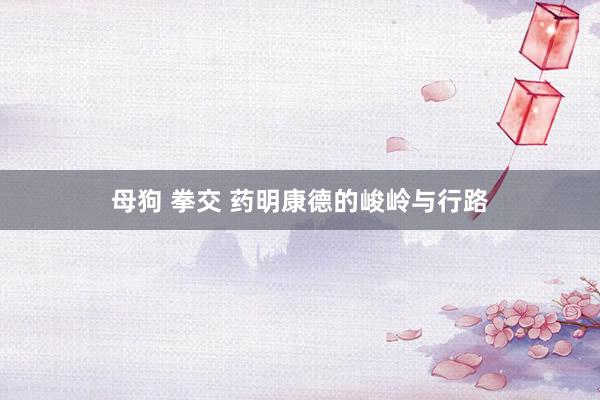 母狗 拳交 药明康德的峻岭与行路