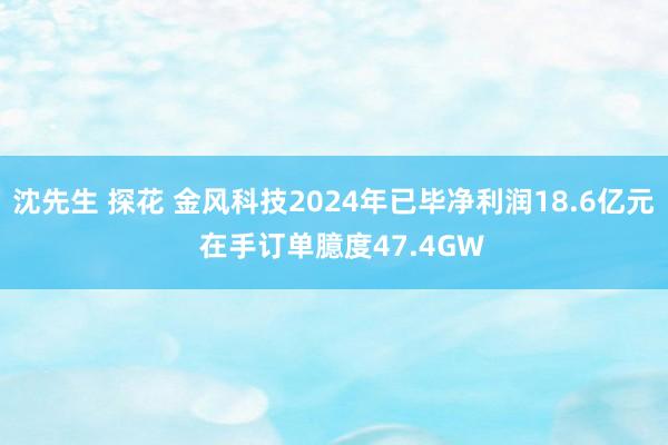 沈先生 探花 金风科技2024年已毕净利润18.6亿元  在手订单臆度47.4GW