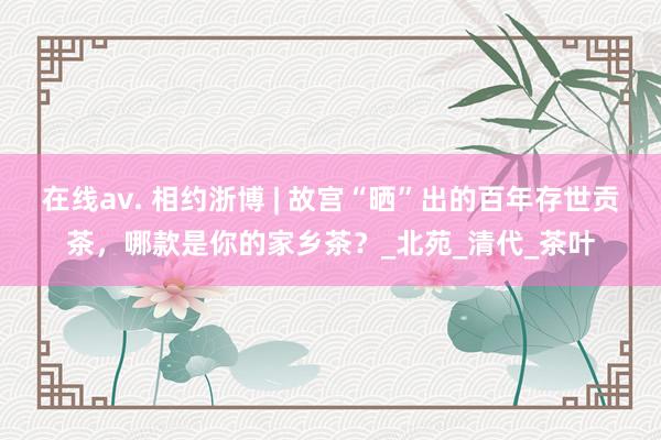 在线av. 相约浙博 | 故宫“晒”出的百年存世贡茶，哪款是你的家乡茶？_北苑_清代_茶叶