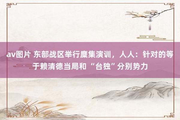 av图片 东部战区举行麇集演训，人人：针对的等于赖清德当局和 “台独”分别势力