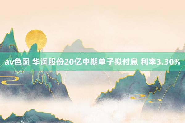 av色图 华润股份20亿中期单子拟付息 利率3.30%