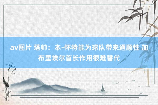 av图片 塔帅：本-怀特能为球队带来通顺性 加布里埃尔首长作用很难替代