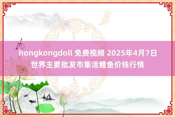 hongkongdoll 免费视频 2025年4月7日世界主要批发市集活鲤鱼价钱行情