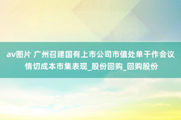 av图片 广州召建国有上市公司市值处单干作会议 情切成本市集表现_股份回购_回购股份