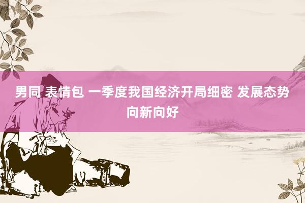 男同 表情包 一季度我国经济开局细密 发展态势向新向好