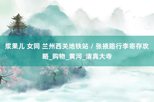 浆果儿 女同 兰州西关地铁站 / 张掖路行李寄存攻略_购物_黄河_清真大寺