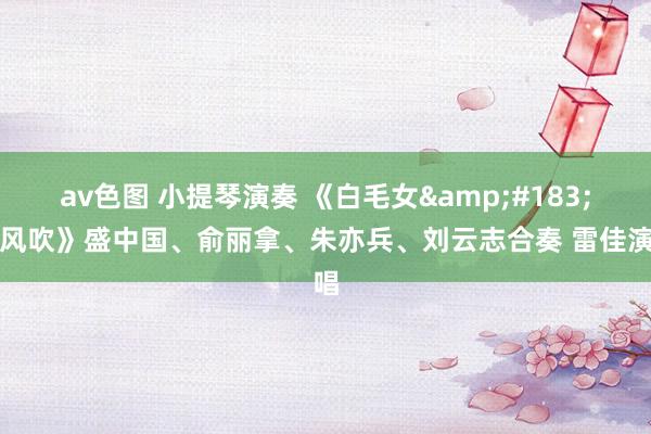 av色图 小提琴演奏 《白毛女&#183;北风吹》盛中国、俞丽拿、朱亦兵、刘云志合奏 雷佳演唱
