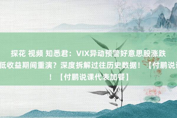 探花 视频 知悉君：VIX异动预警好意思股涨跌真相！高波低收益期间重演？深度拆解过往历史数据！【付鹏说课代表加餐】