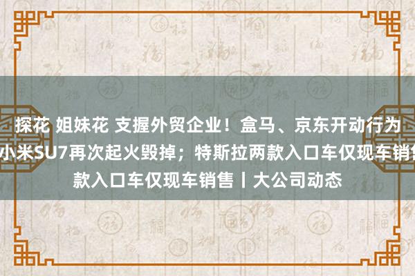 探花 姐妹花 支握外贸企业！盒马、京东开动行为了；时隔7日，小米SU7再次起火毁掉；特斯拉两款入口车仅现车销售丨大公司动态