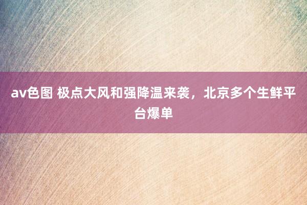 av色图 极点大风和强降温来袭，北京多个生鲜平台爆单